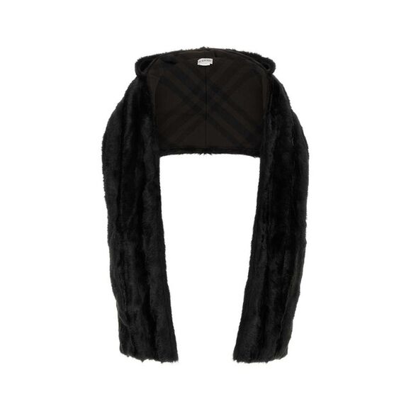 Burberry Women Black Eco Fur Scarf